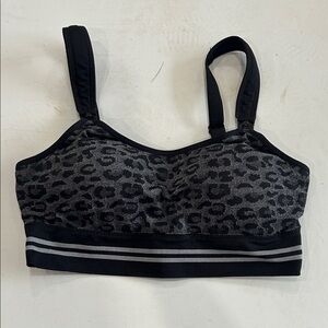 Leopard Print Black and Gray Nursing/Pumping Bra